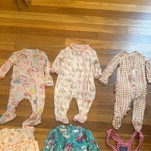 0-3 M footed sleepers Spearmint love Magnetic Me Angel Dear